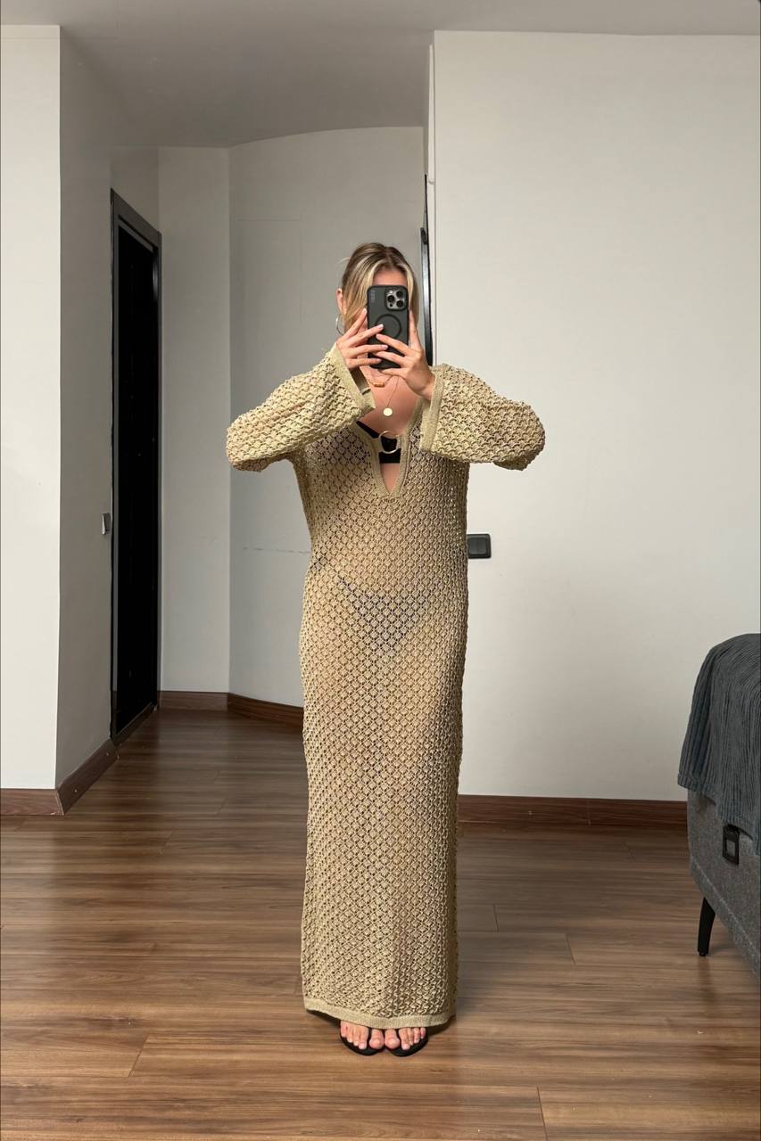 Sahara Crochet Maxi Dress