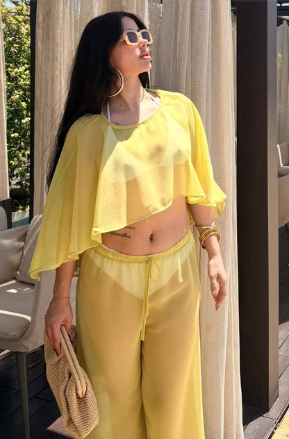 Luna Chiffon Sheer Two Piece Set