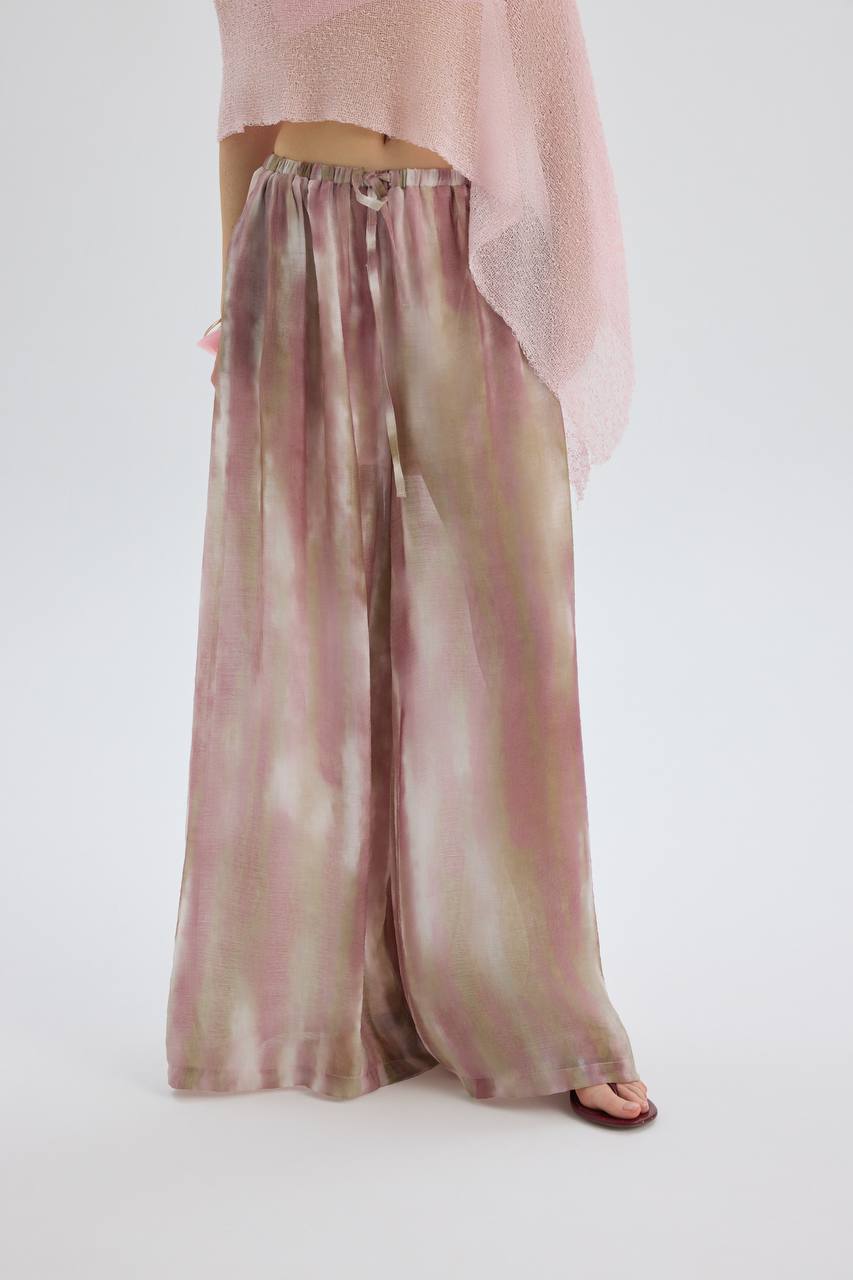 Boho Tie Dye Wide Leg Pants
