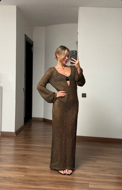Sahara Crochet Maxi Dress