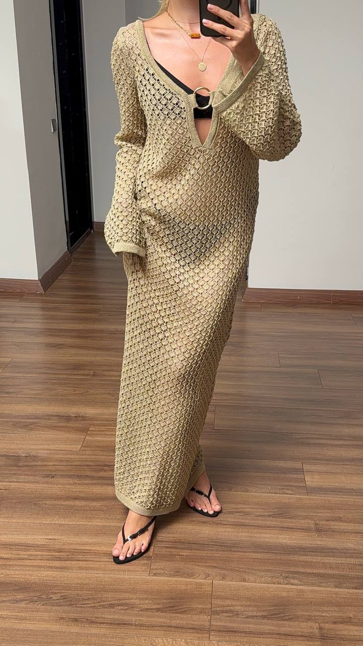Sahara Crochet Maxi Dress