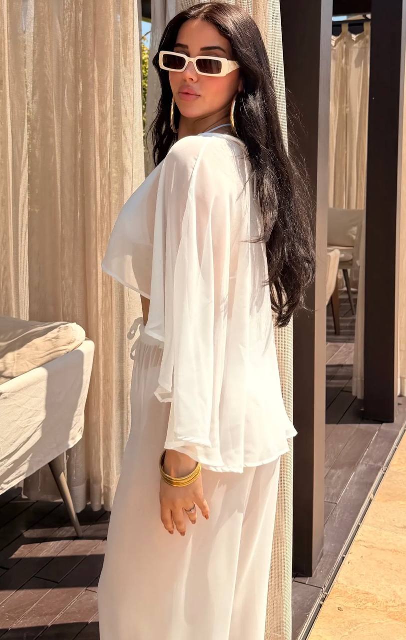 Luna Chiffon Sheer Two Piece Set