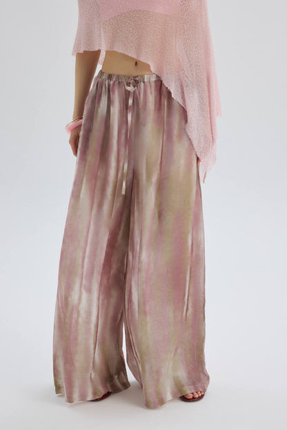 Boho Tie Dye Wide Leg Pants