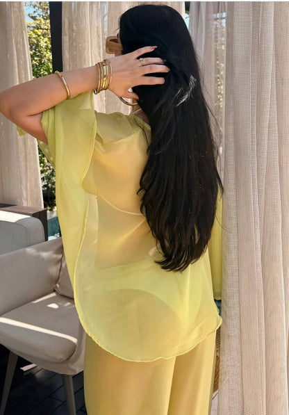 Luna Chiffon Sheer Two Piece Set