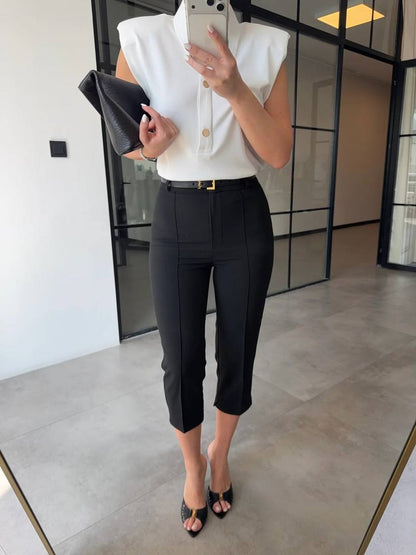 Mira Tailored Button Two Piece Set