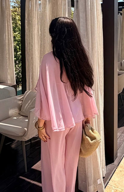 Luna Chiffon Sheer Two Piece Set
