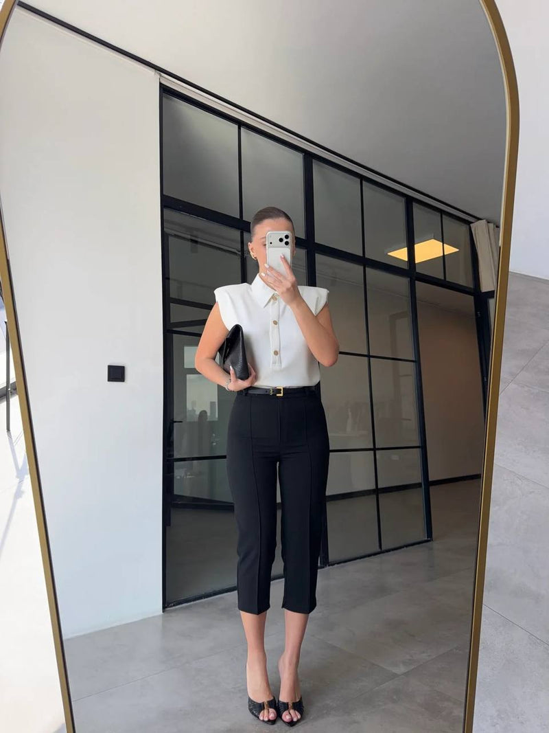 Mira Tailored Button Two Piece Set