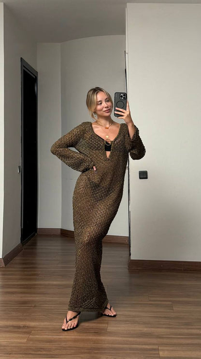 Sahara Crochet Maxi Dress