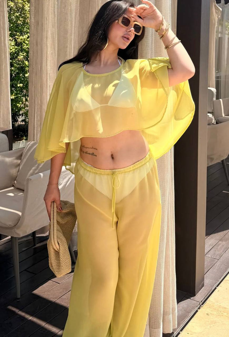 Luna Chiffon Sheer Two Piece Set