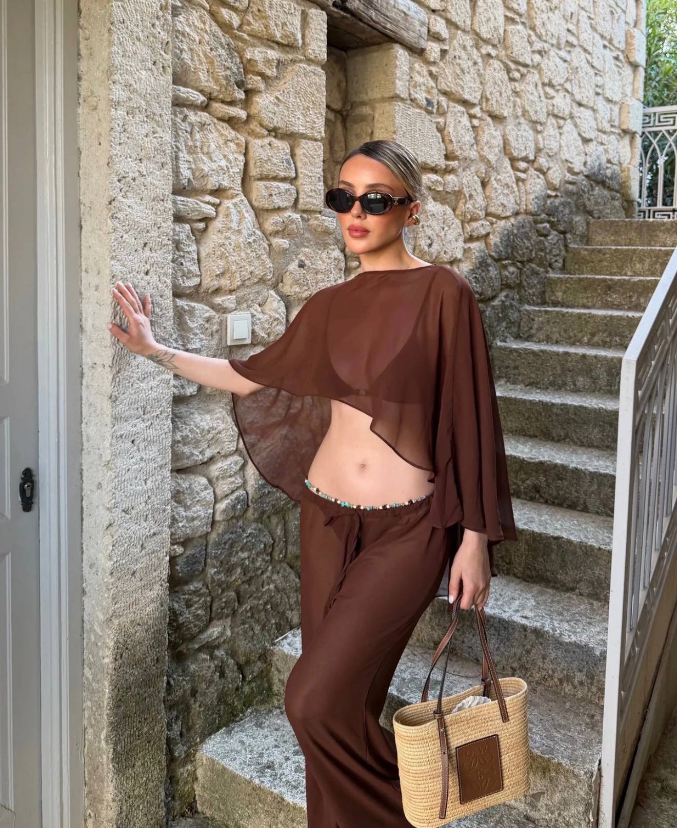 Luna Chiffon Sheer Two Piece Set