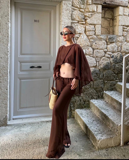 Luna Chiffon Sheer Two Piece Set