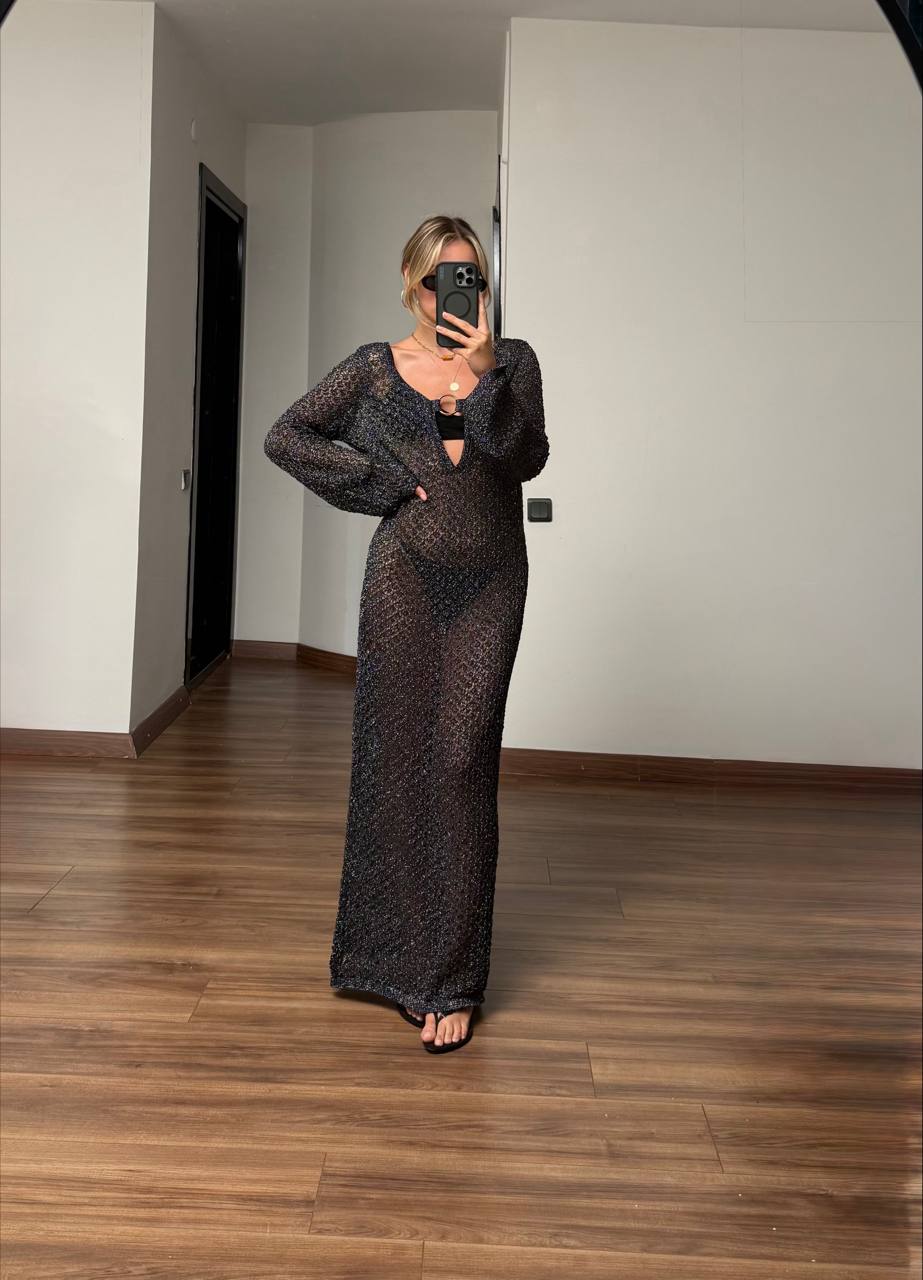 Sahara Crochet Maxi Dress