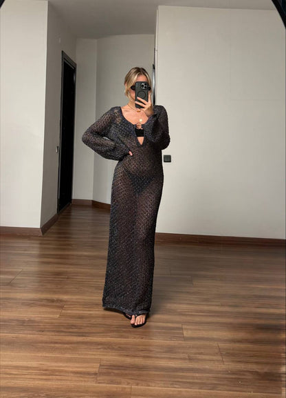 Sahara Crochet Maxi Dress