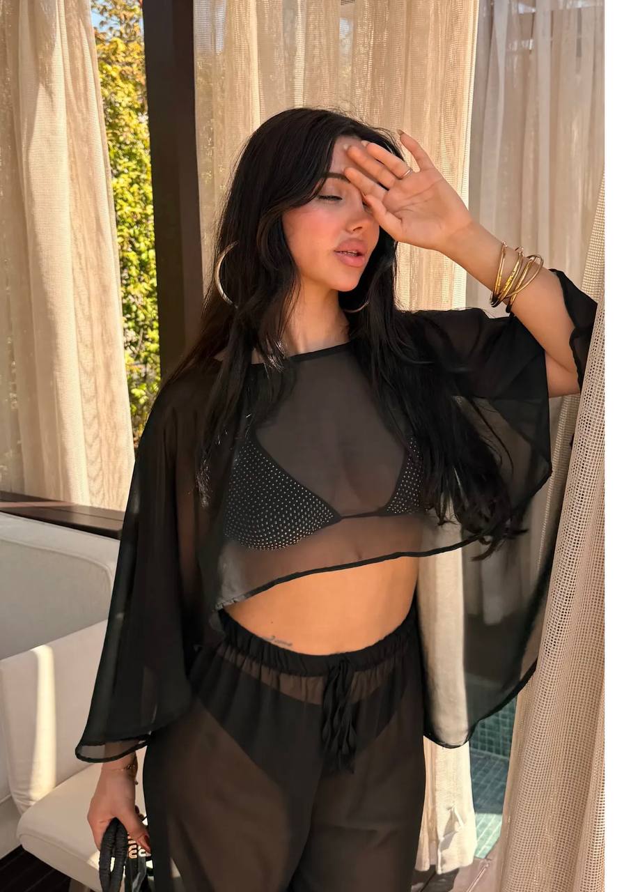 Luna Chiffon Sheer Two Piece Set