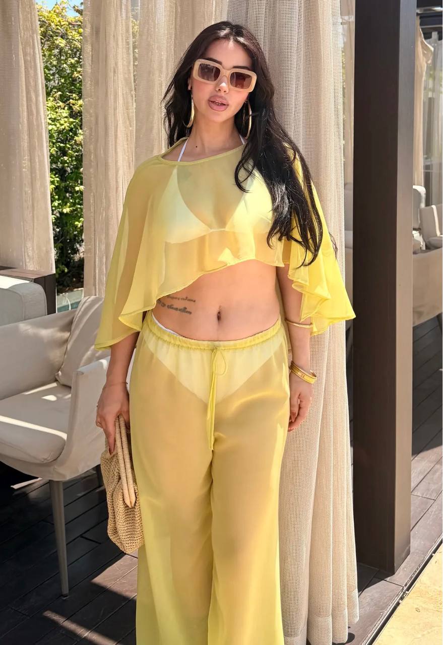 Luna Chiffon Sheer Two Piece Set