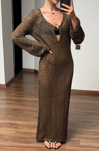 Sahara Crochet Maxi Dress