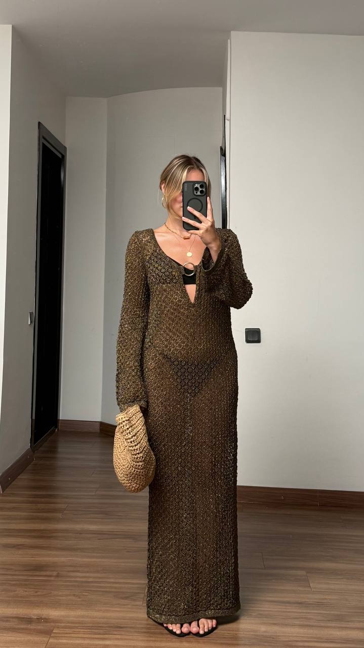 Sahara Crochet Maxi Dress