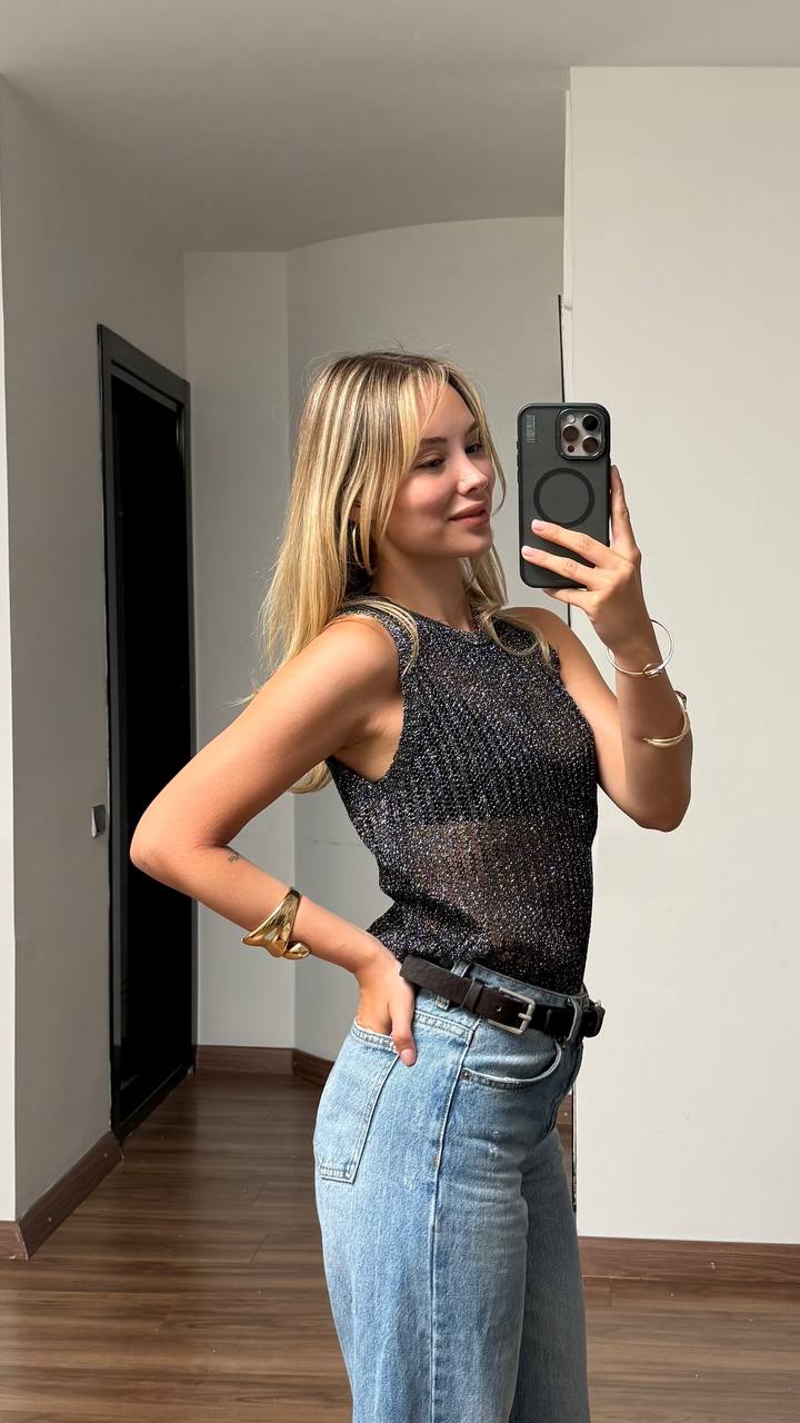 Luna Sheer Knit Sleeveless Top