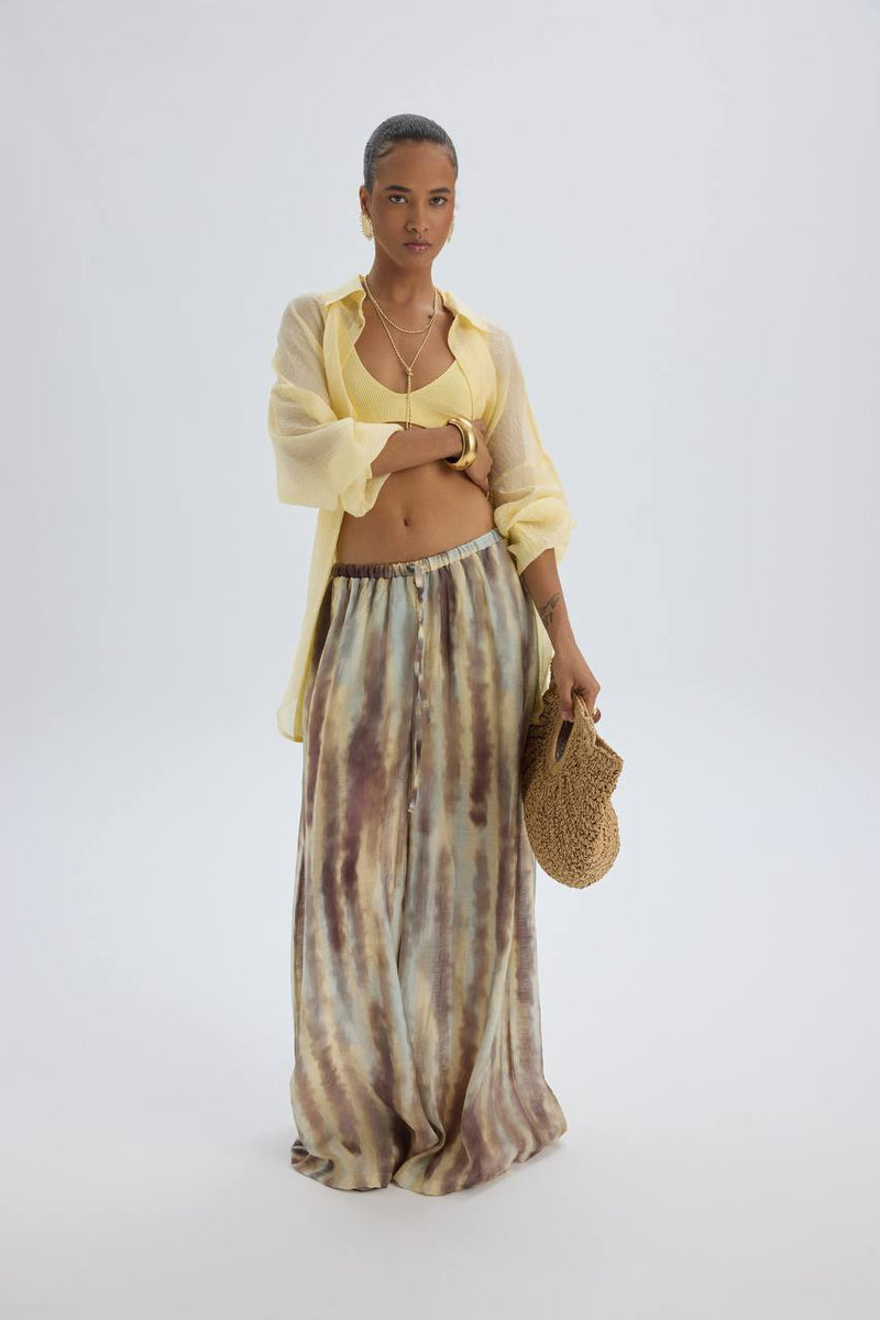 Boho Tie Dye Wide Leg Pants